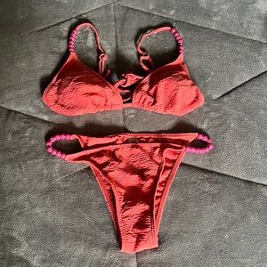 Shein Triangle Beaded Bikini